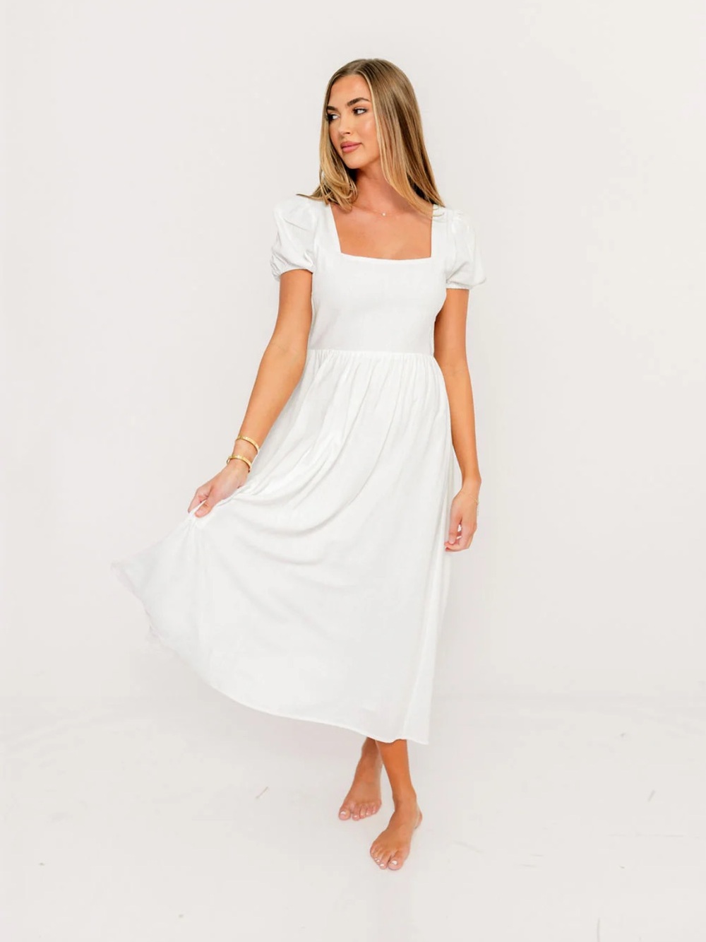 White Midi Dress